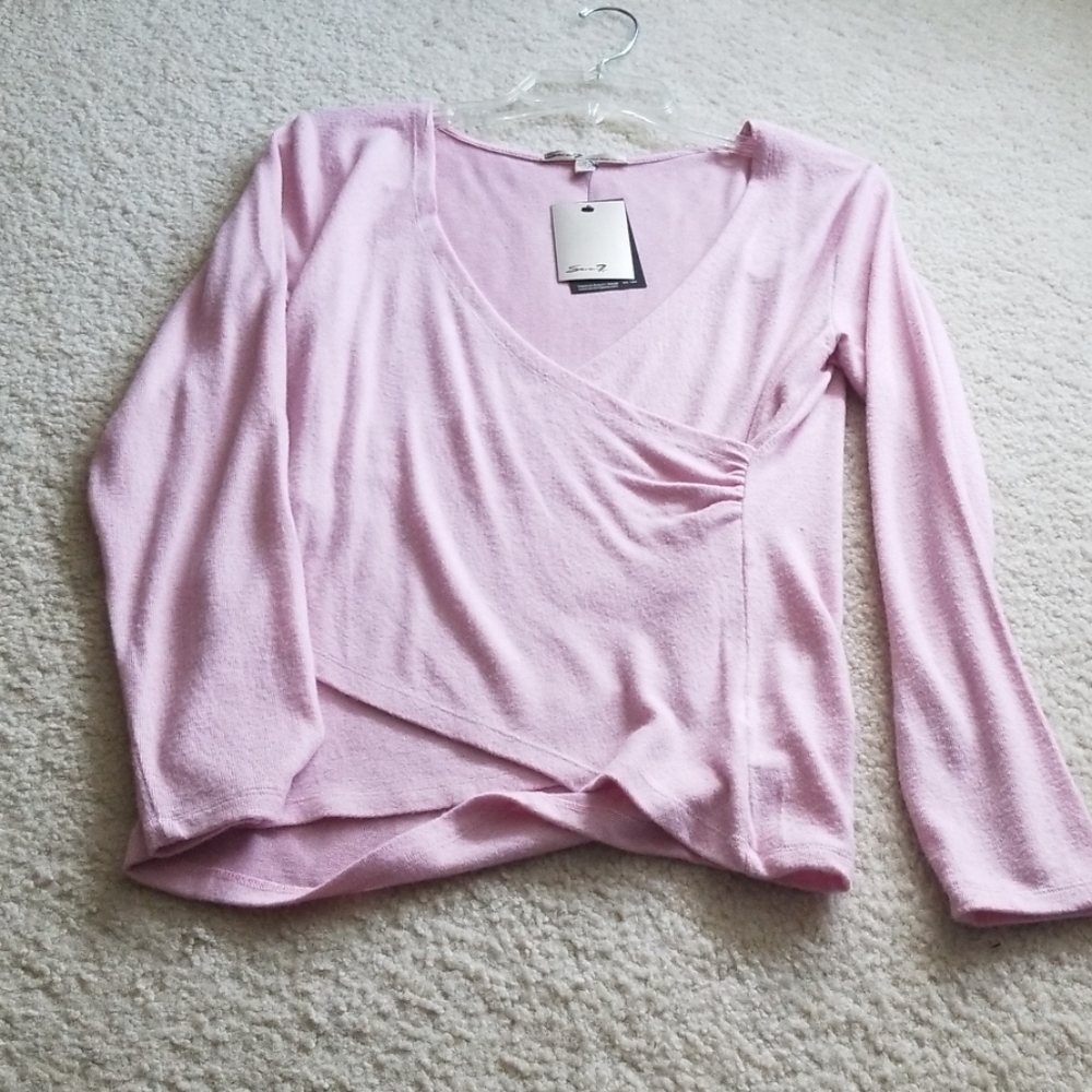 Soft cross v neck sweater